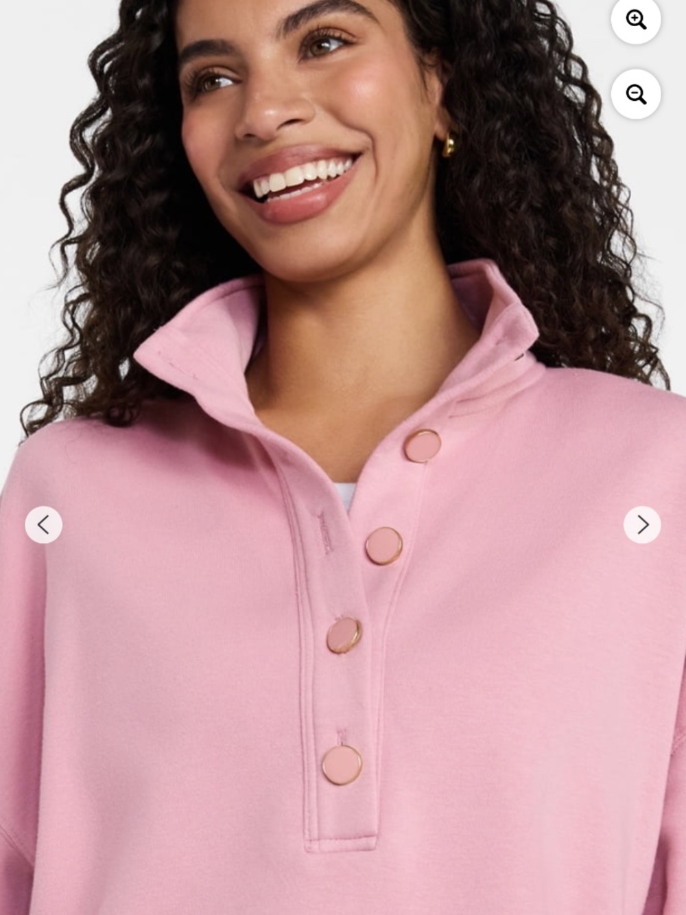 Time and Tru Women’s Rose Herb Quarter Button Fleece LS Top Size XXL NWT - Picture 4 of 8